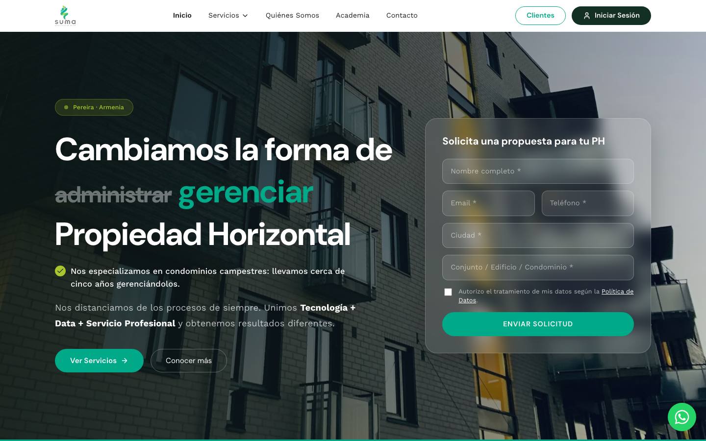 Portada de sumaph.com.co